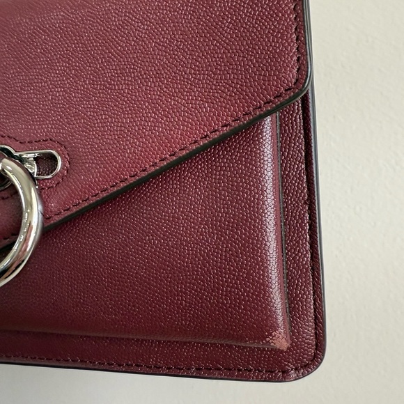 Rebecca Minkoff Jean Crossbody Chain Strap Mini Purse in Burgundy - Picture 9 of 16